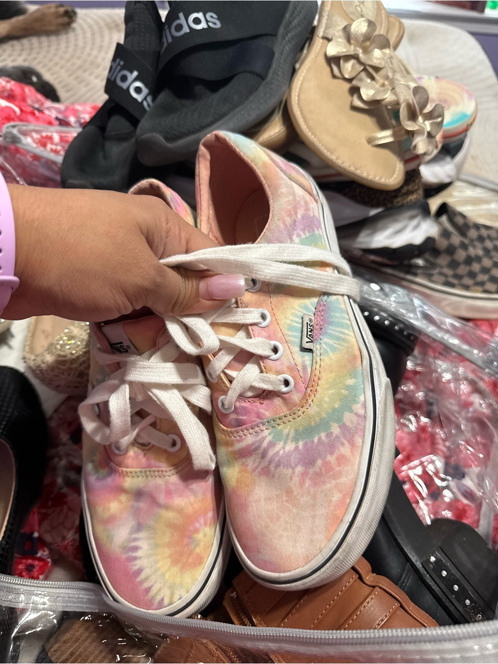 Vans Tie-Dye Low-Top Sneakers - Pastel Rainbow